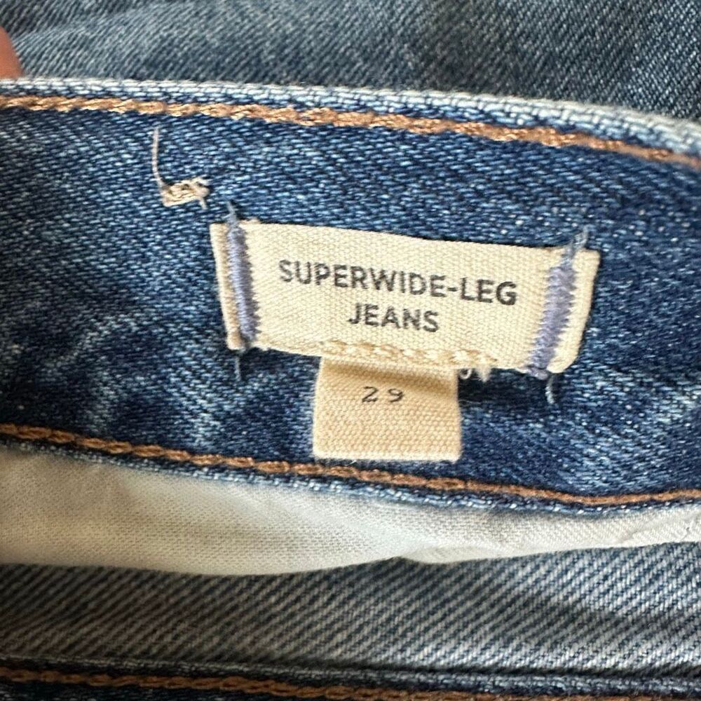 Madewell Superwide-Leg Jeans in Fannin Wash Size 29 - Picture 7 of 8